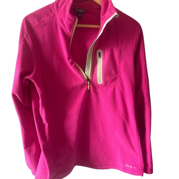Eddie Bauer Jacket Womens Large Pink First Ascent Fleece Pullover Sweatshirt - Picture 2 of 7
